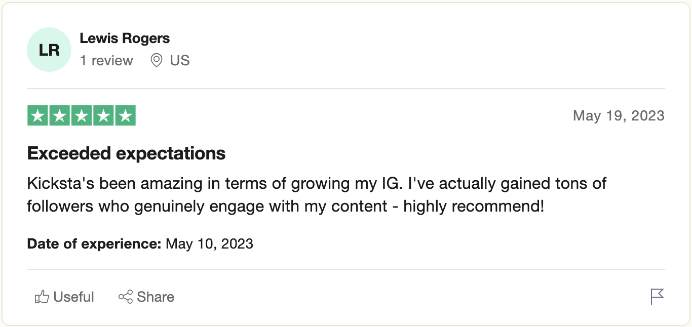 Kicksta review - Lewis Rogers screenshot