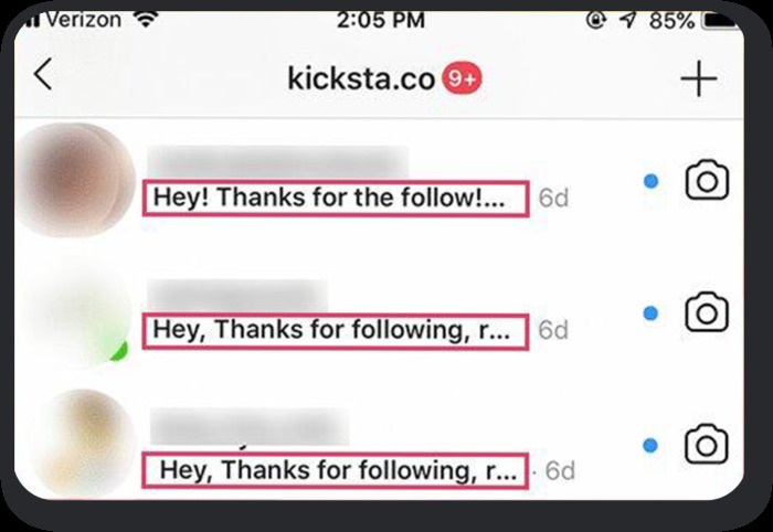 example of a bot activity in DM's