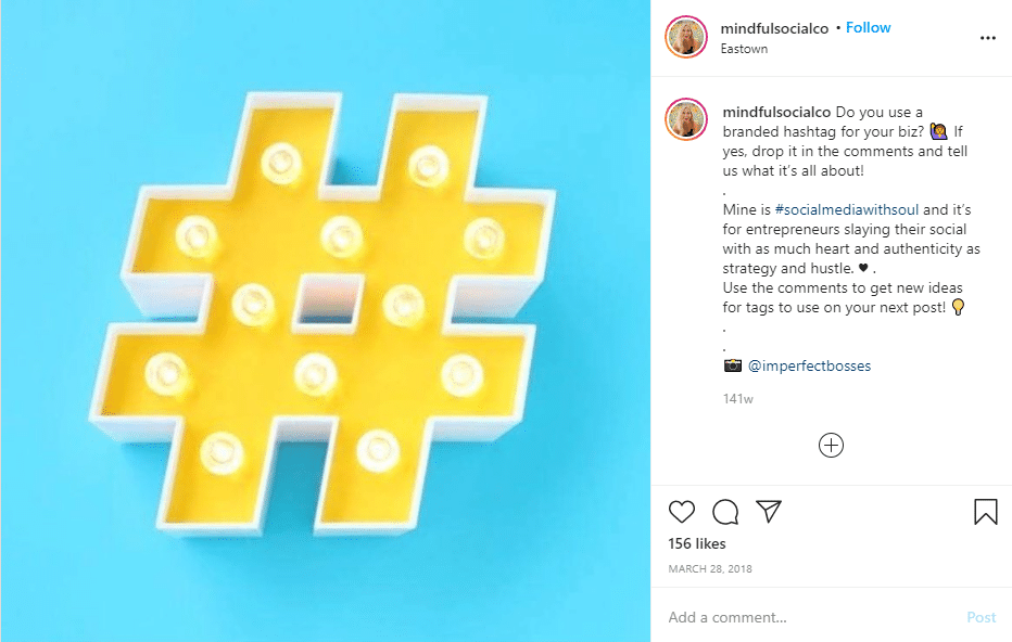 using hashtags example