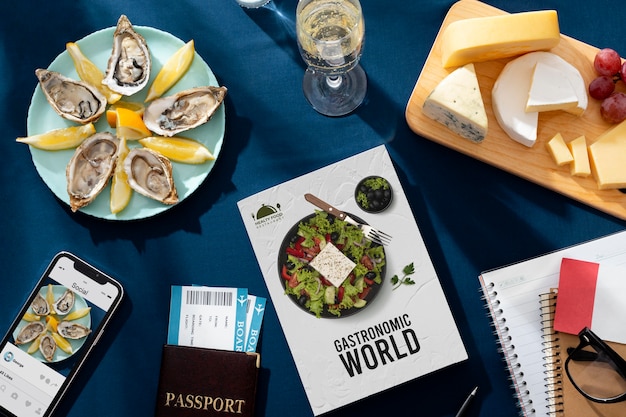 Diffrent sorts of exotic food and items for instagram