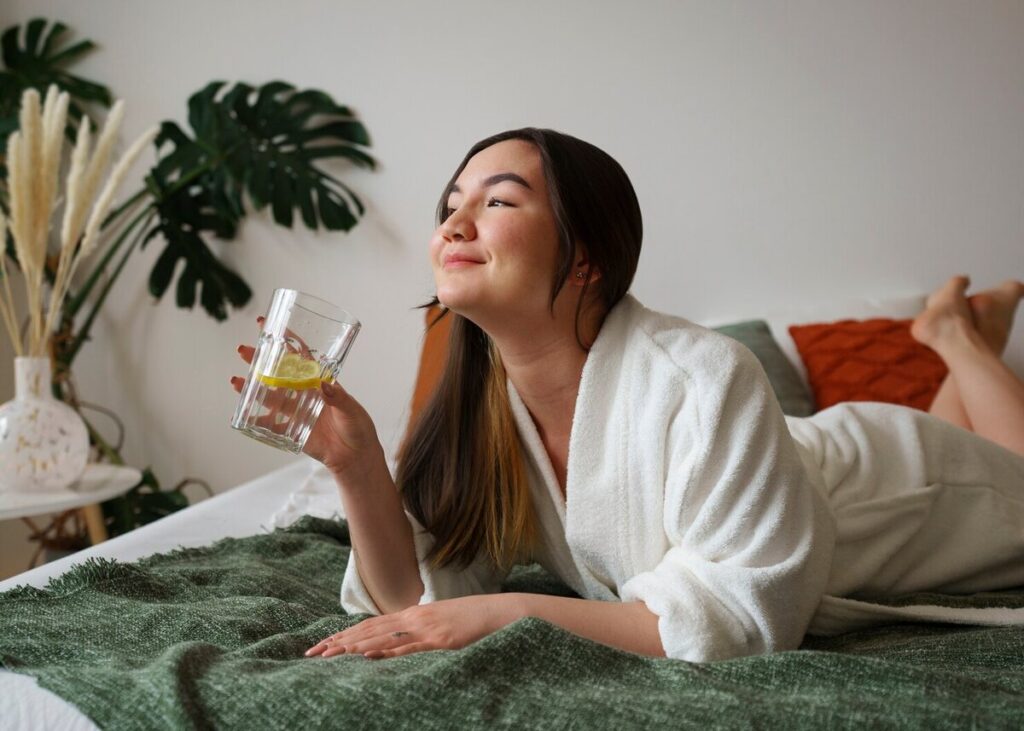 a woman enjoying her weekend Self-Care