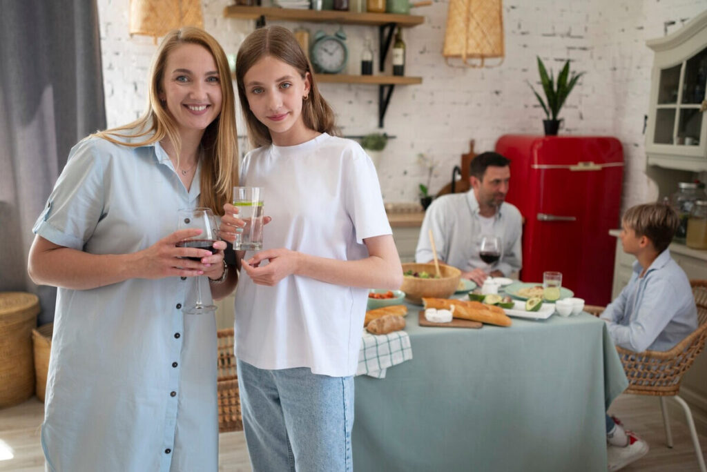 sibling reunion at home