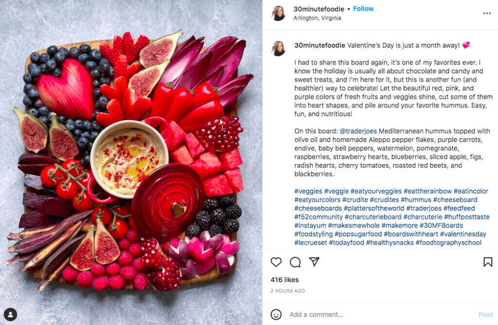 romantic valentine's day fruit board