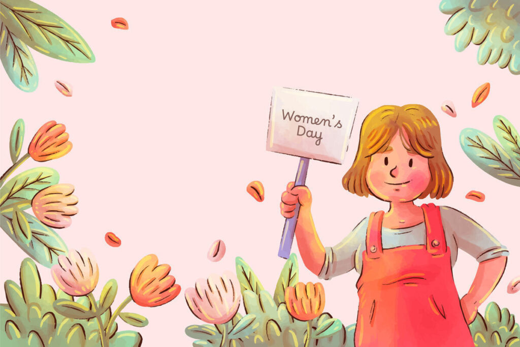 Cute illiustration for woman's day