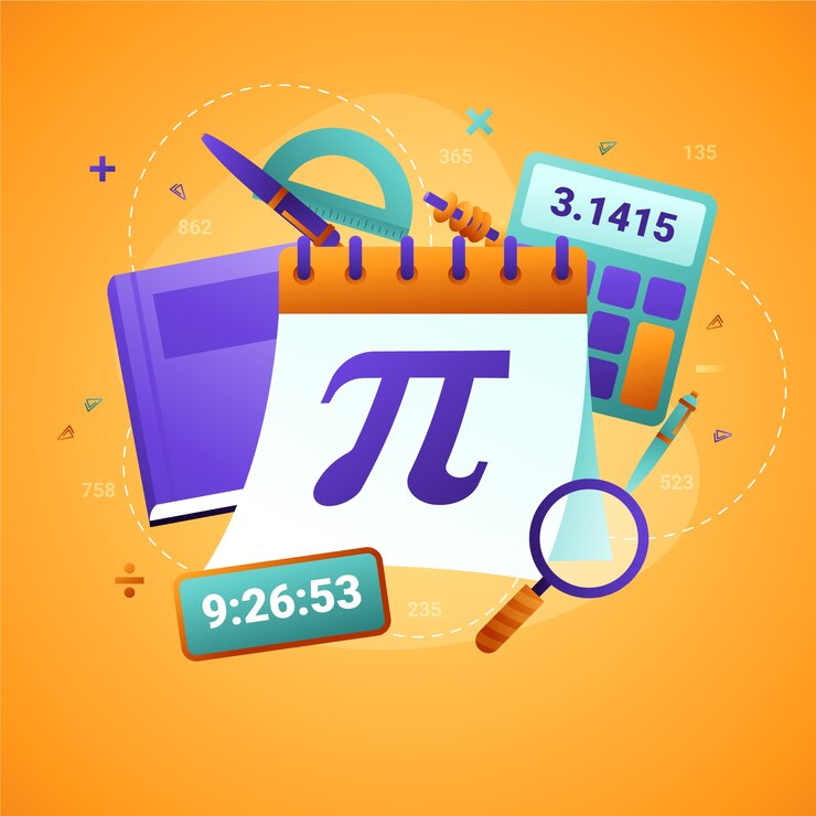 gradient pi day illustration