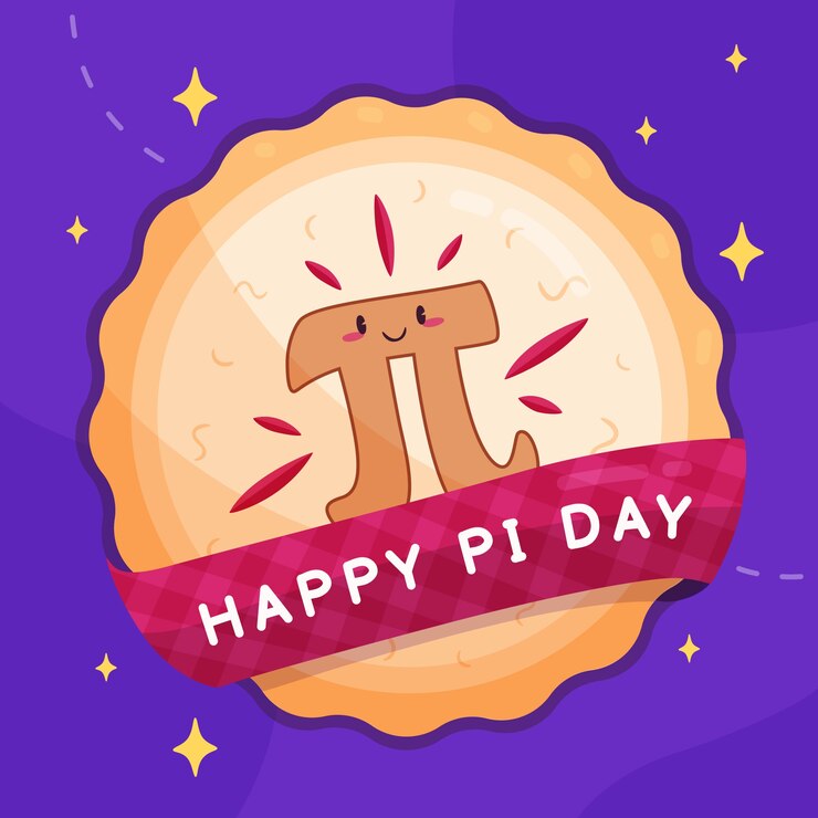 hand drawn pi day illustration