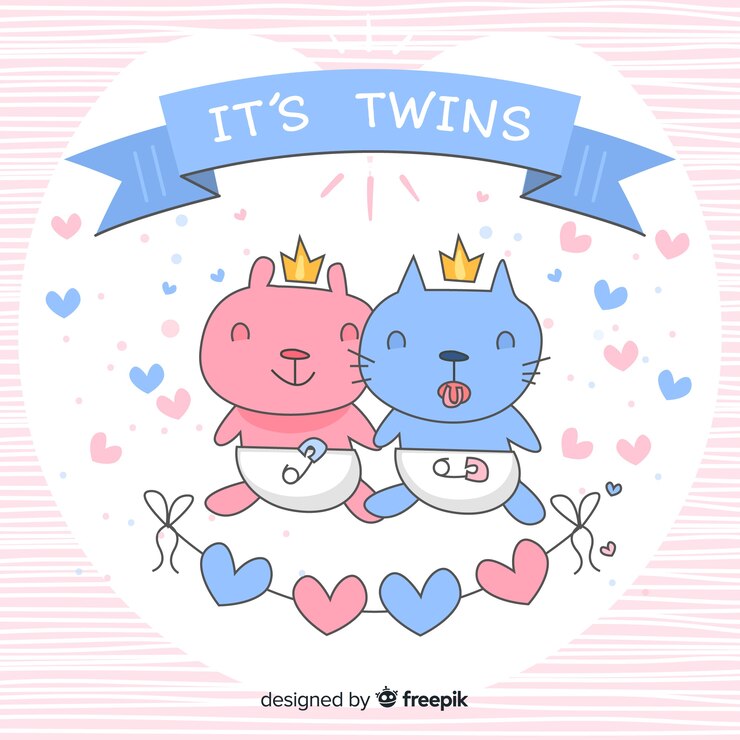 Twins or Multiples Baby Announcement
