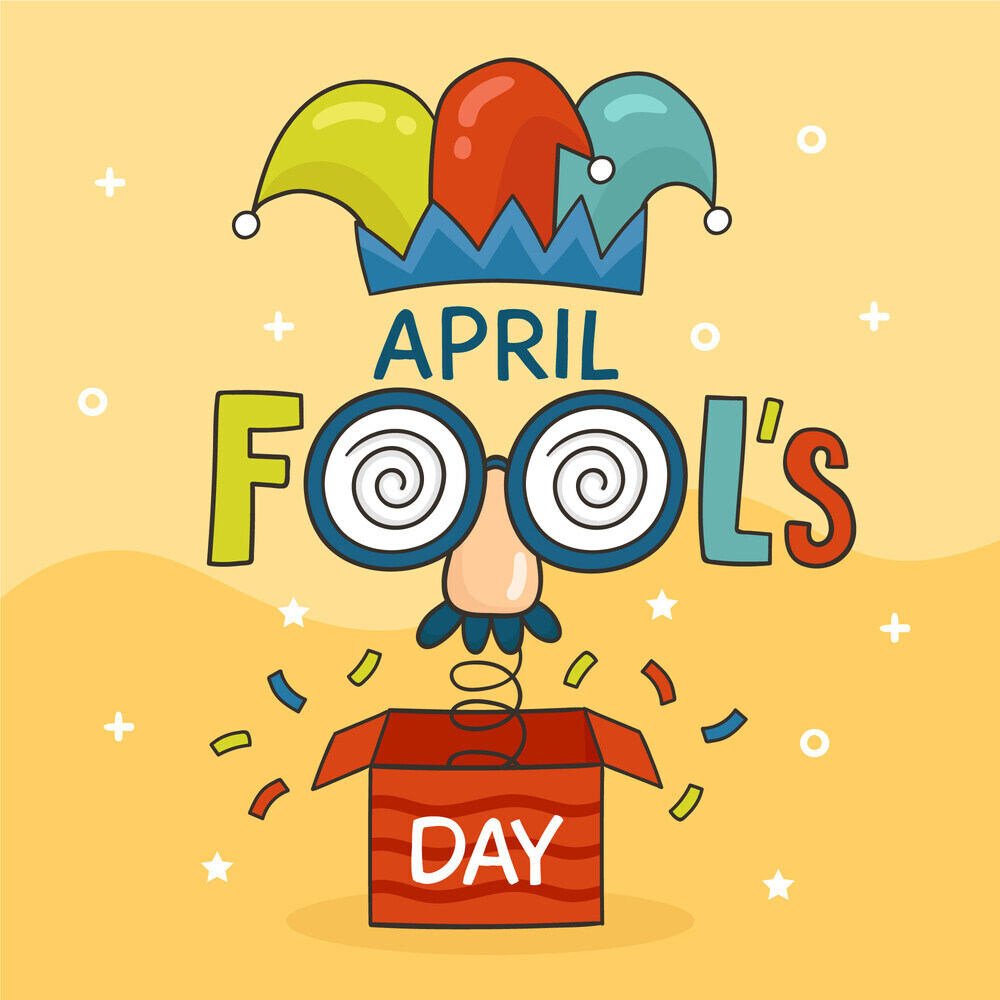 Funny illustration for April fools