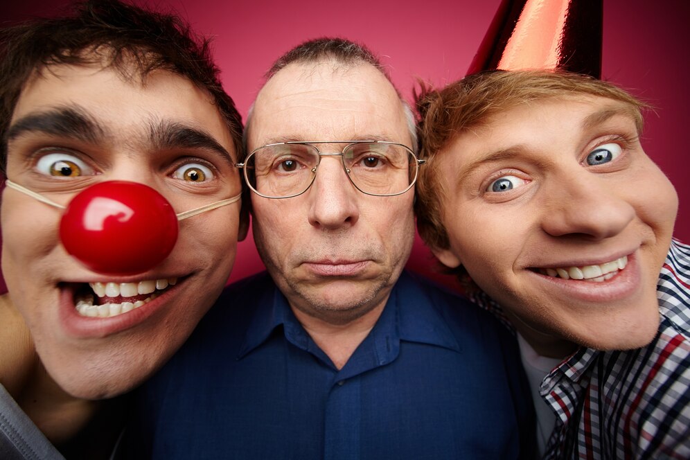 friends pulling a prank on each other