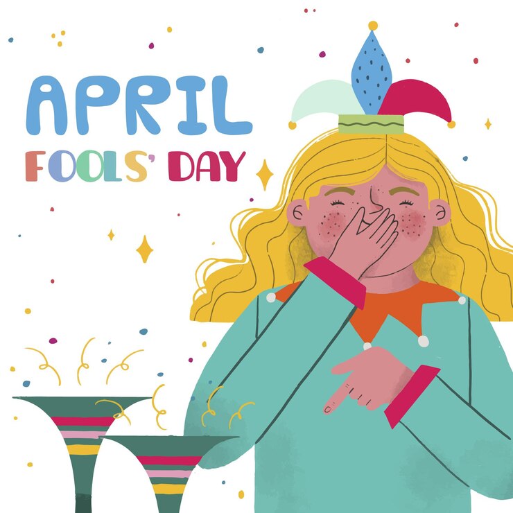 hand drawn illustration for april fools