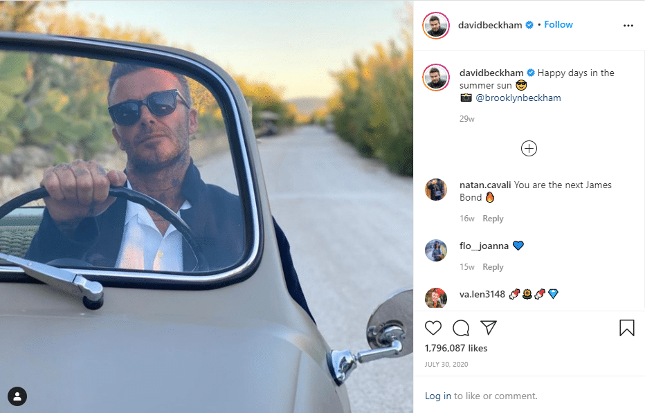 david beckham instagram post