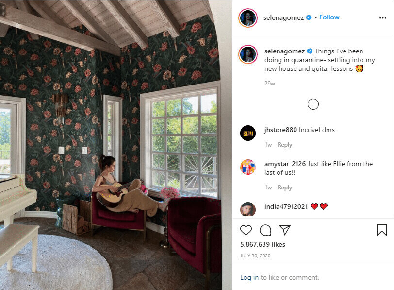 selena gomez on instagram