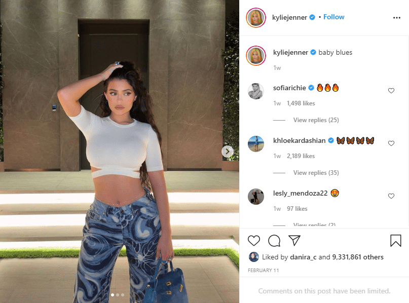 kylie jenner instagram post