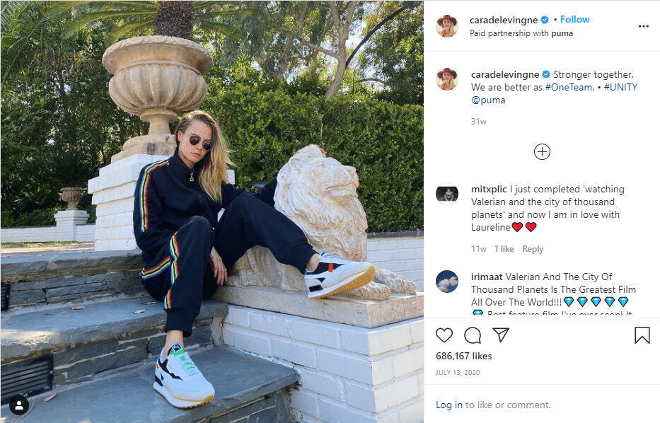 Cara Delevingne instagram post