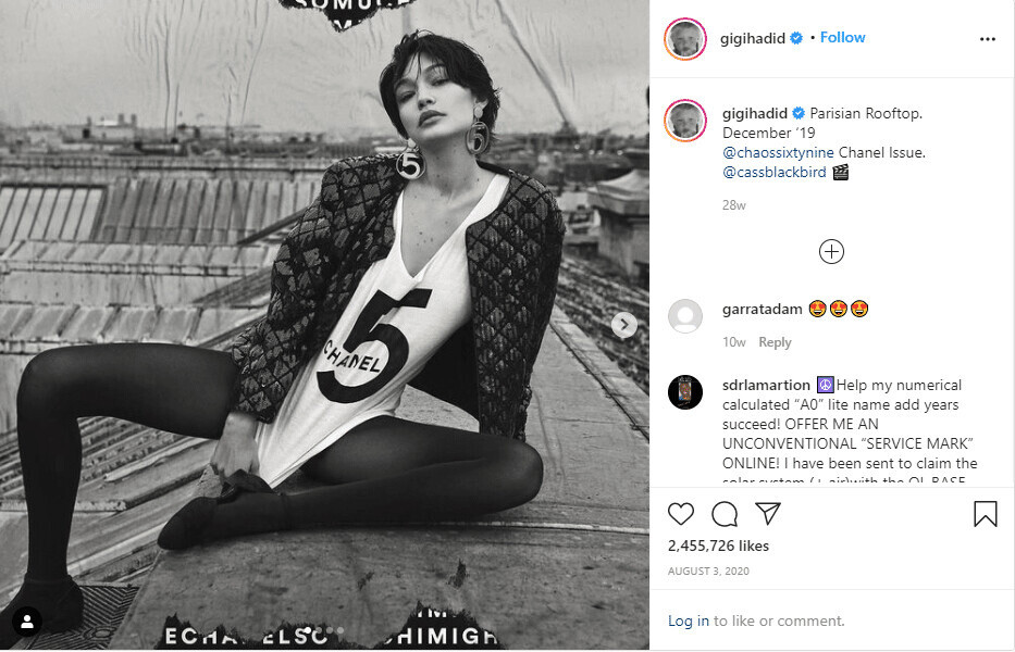 gigi hadid on instagram