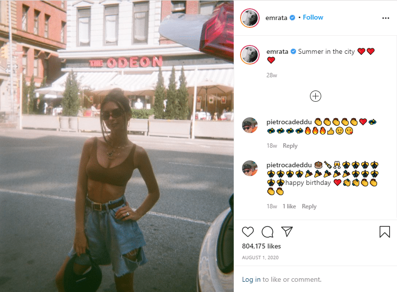 emily ratajkowski on instagram