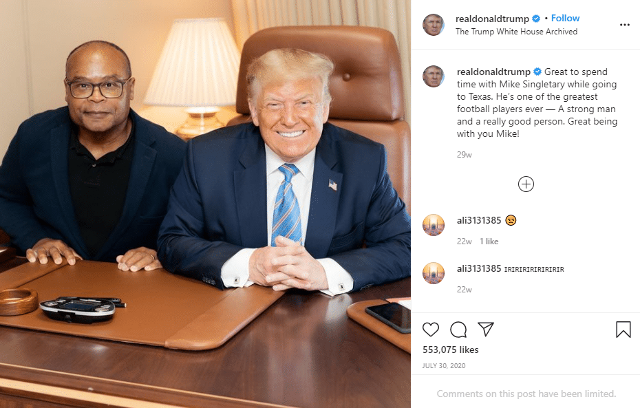 Donald Trump Ig post