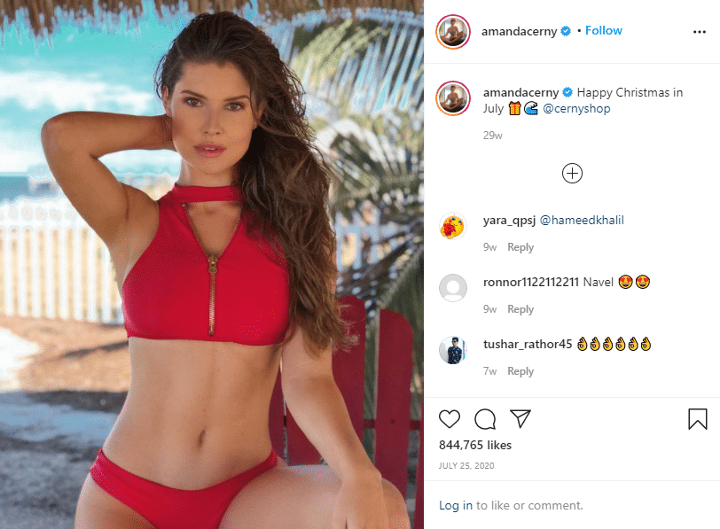 amanda cerny IG post