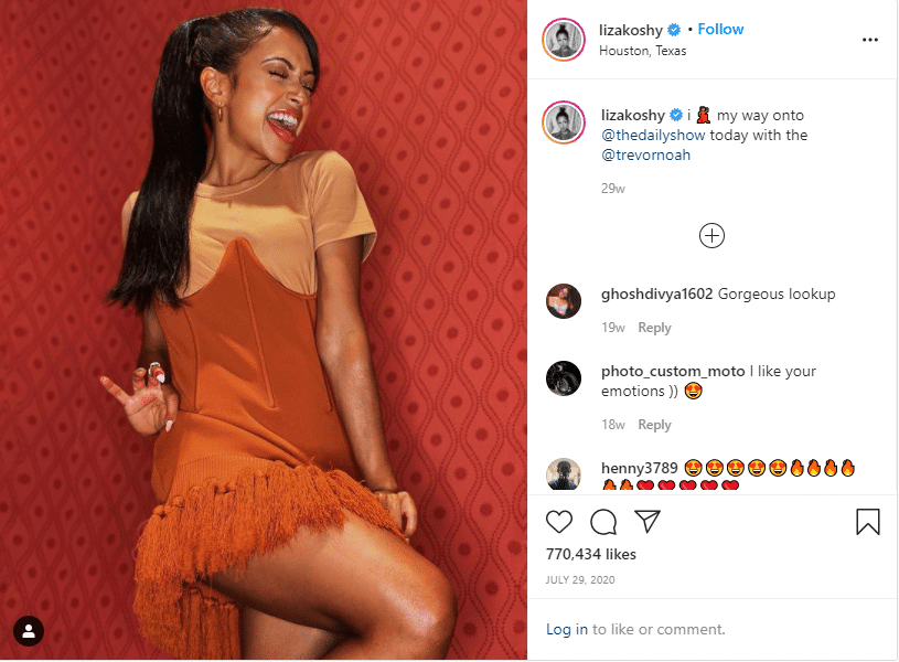 liza koshy Ig  post