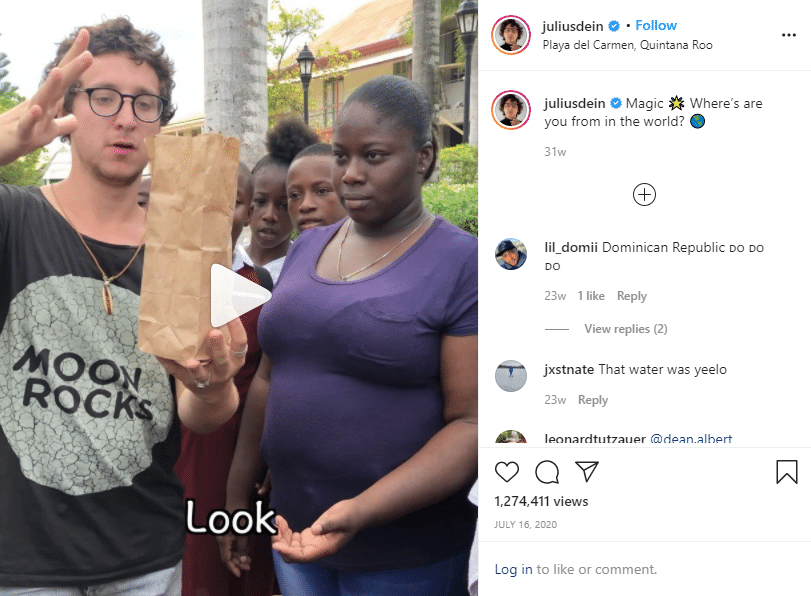 Magician Julius Dein Ig video screenshot