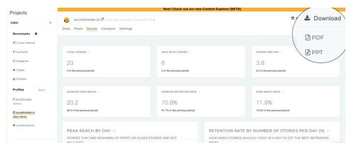 Generate an Instagram report with Social Insider