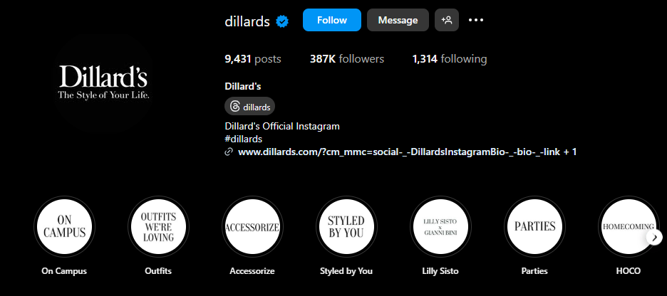 Instagram highlight covers example