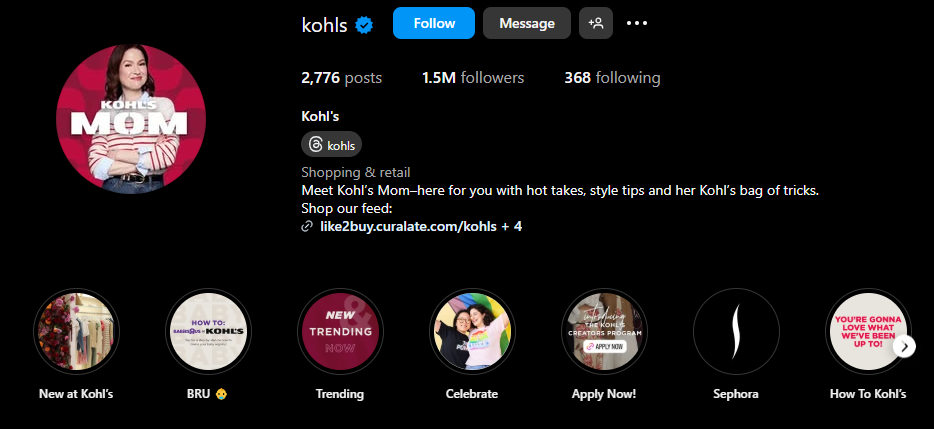 kohls hightlights