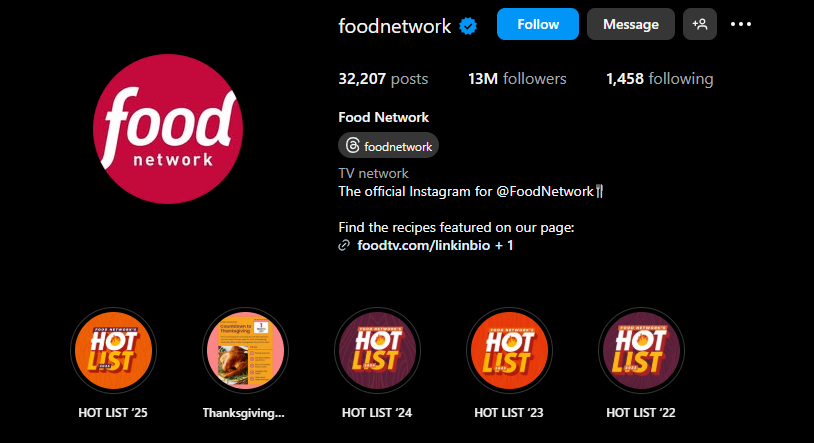 Food Network highlight