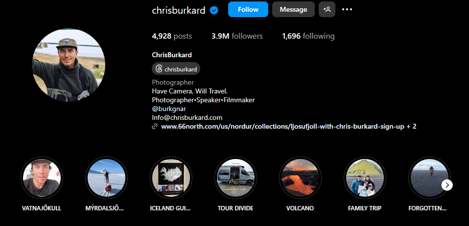Chris Burkard ig highlight
