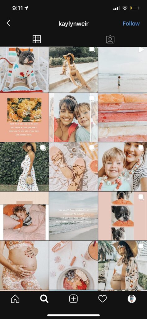 Orange Instagram Theme