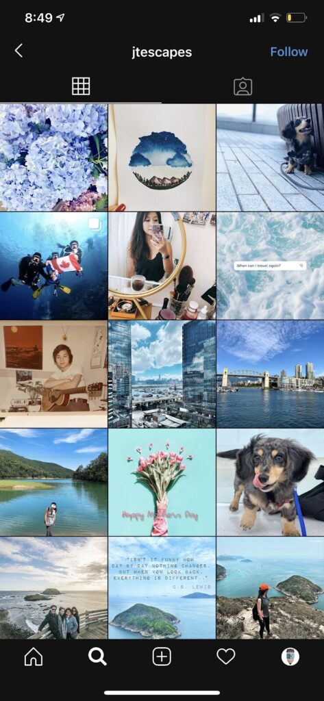 Blue Instagram Theme