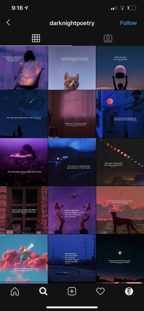 dark and moody theme