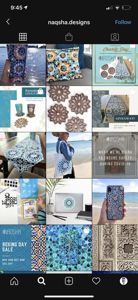 geometric shapes instagram theme 