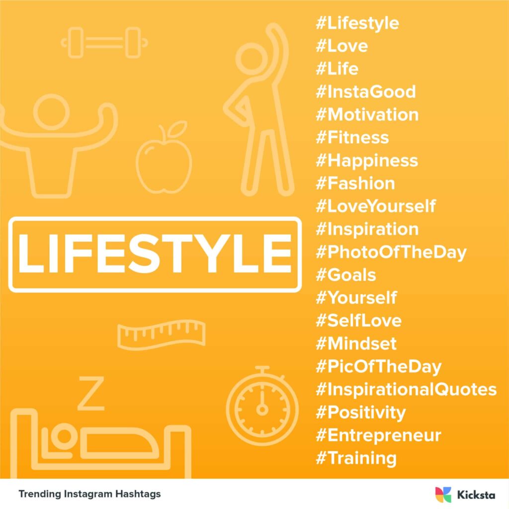 lifestyle trending hashtags chart 