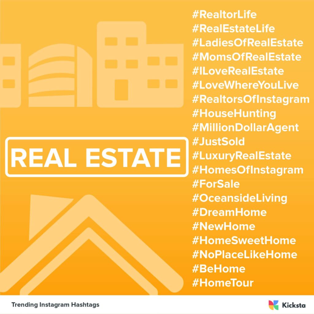 real estate hashtags chart