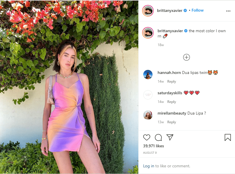 Britanny influencer for instagram