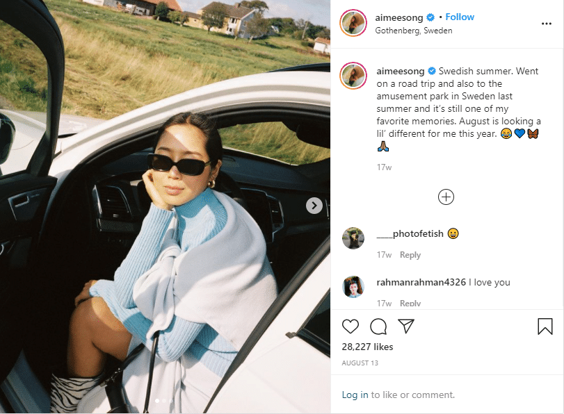 fitness influencer Aimee Song