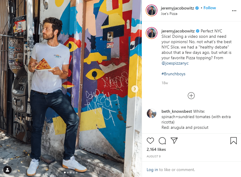 Jeremy Jacobowitz food instagram