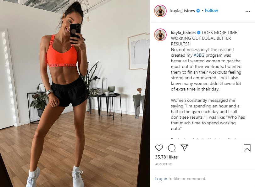 Kayla Itsines influencer and trainer
