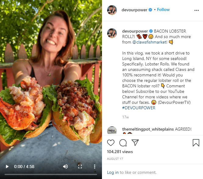 Greg & Rebecca travel and food influencer