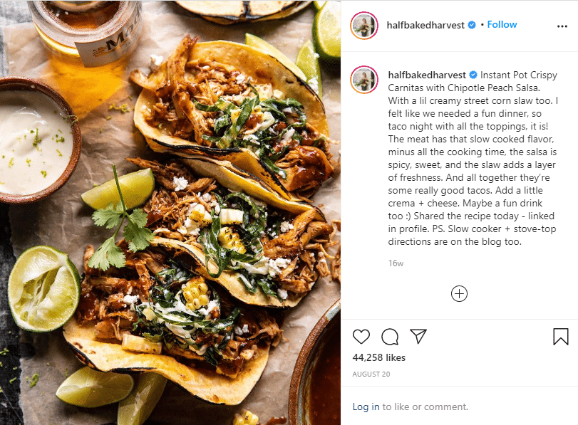 Tieghan Gerard halfbakedharvest instagram