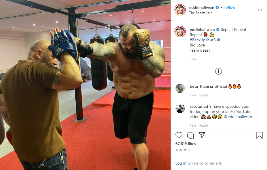 Strong man Eddie Hall 