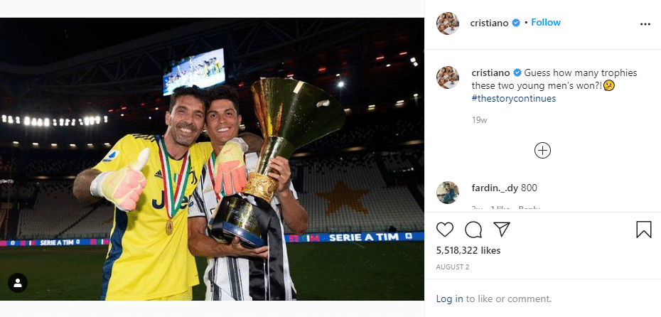 Cristiano Ronaldo instagram influencer and footbal player