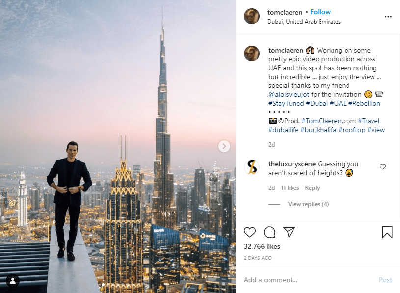 Tom Claeren niche luxury influencer