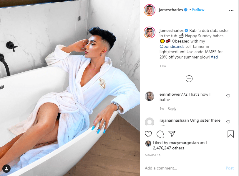 make up guru James Charles