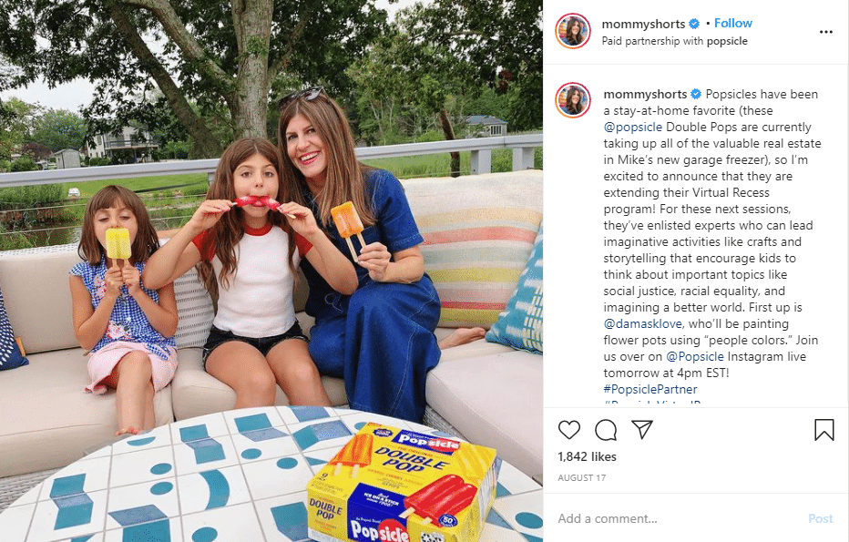 Ilana Wiles instagram post about parenting