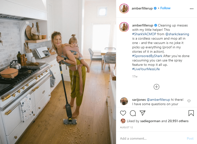 mom goals influencer Amber Fillerup