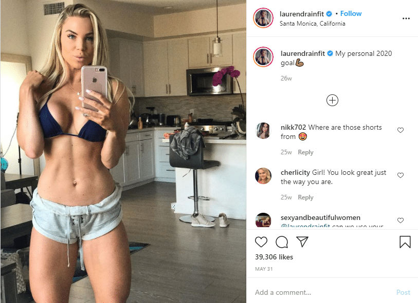 fitness influencer Lauren Drain Kagan