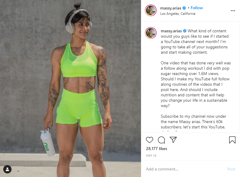 Massy Arias fitness influencer and CEO of Tru Supplements