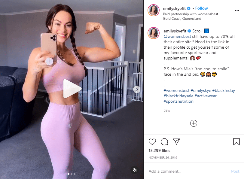 Fitness, health and beauty guru Emily Skye